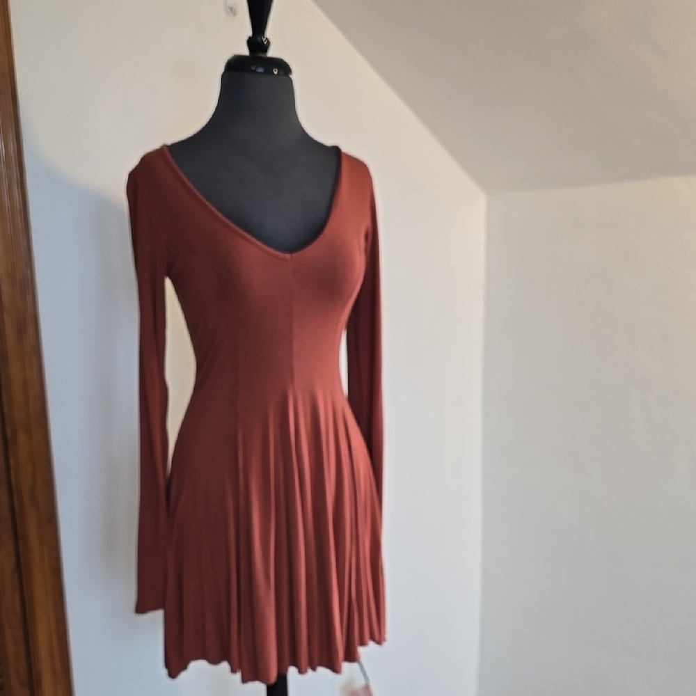 Forever 21 Long Sleeve Fit and Flare Dress